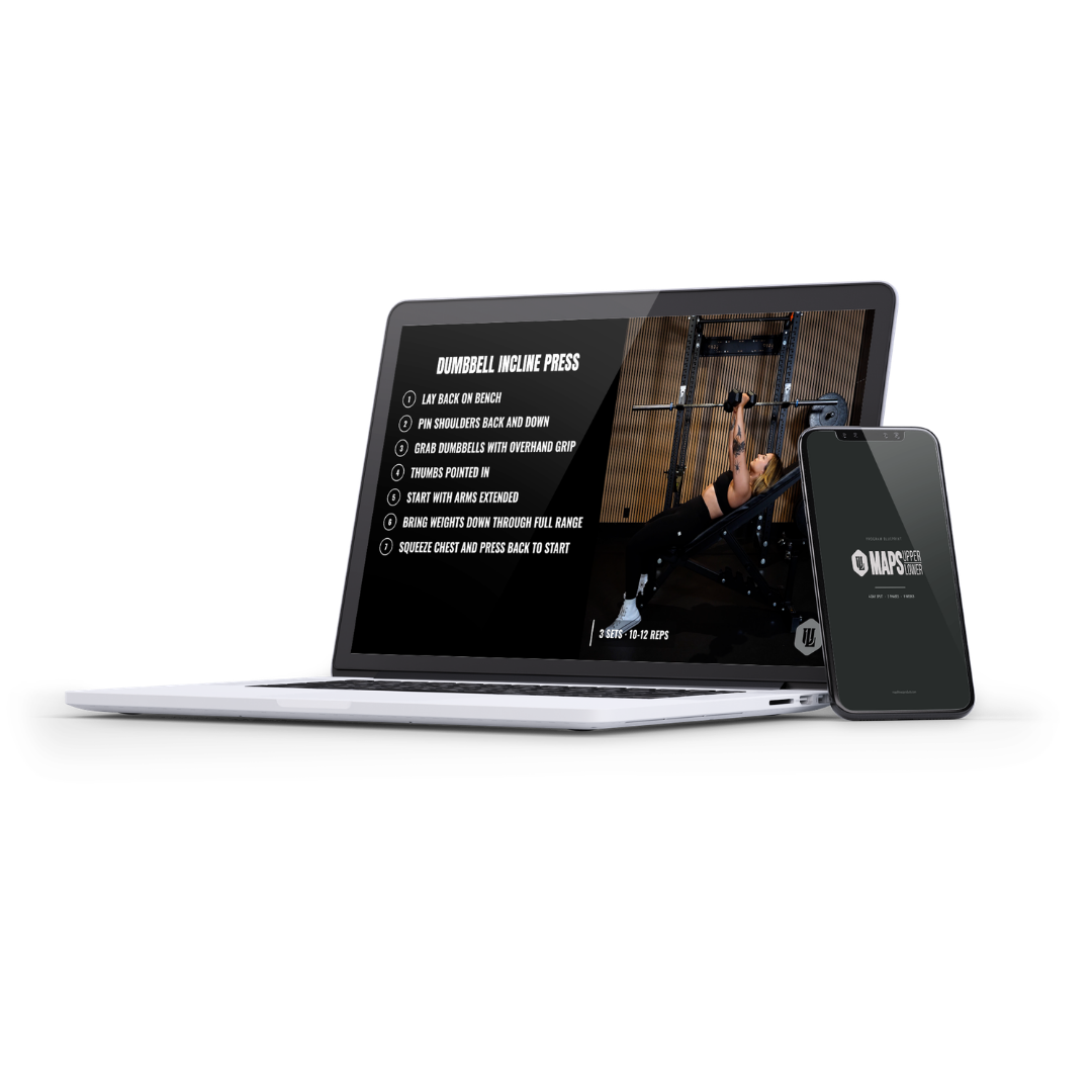 MAPS Upper Lower for Women on laptop and phone